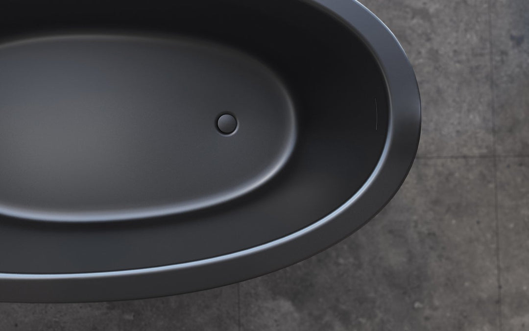 Emmanuelle 2 Black Freestanding AquateX Bathtub
