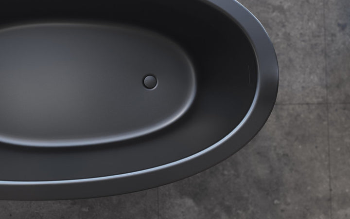 Emmanuelle 2 Black Freestanding AquateX Bathtub
