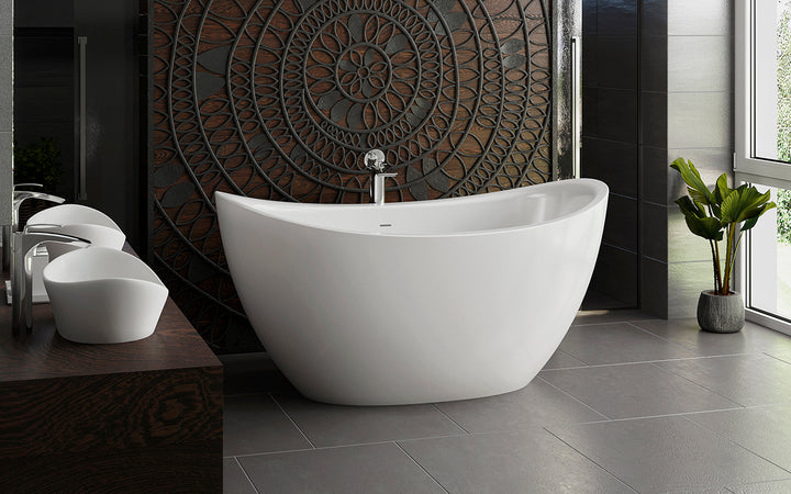 Lillian Mini-Wht Freestanding DurateX Bathtub Gloss
