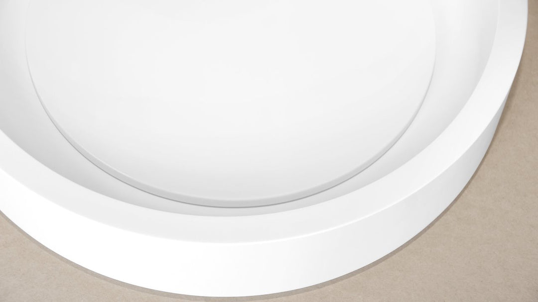 Solace-A Plus White Round Stone Vessel Sink