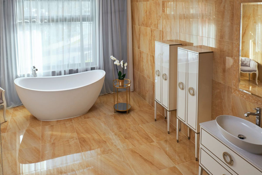 Lillian Wht Freestanding AquateX Bathtub