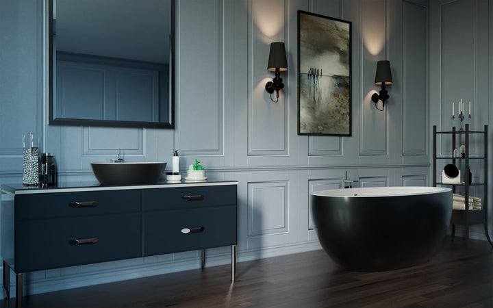 Sensuality-Mini-F-Blck-Wht Relax Stone Bathtub