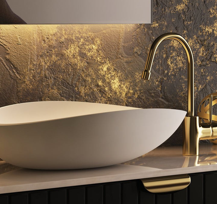 Lotus White Stone Vessel Sink