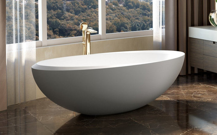 Illusion-Wht Stone Bathtub