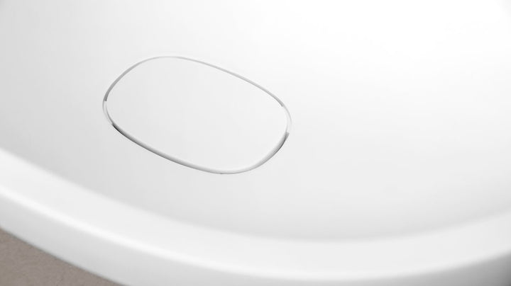 Karolina 2 White Oval Stone Vessel Sink