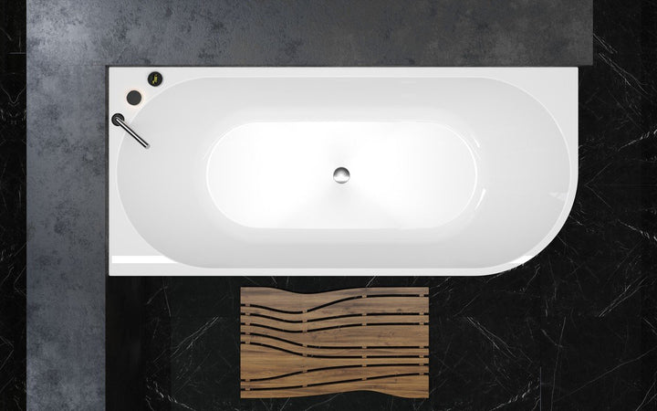 Purescape 118-R Corner Freestanding Bathtub