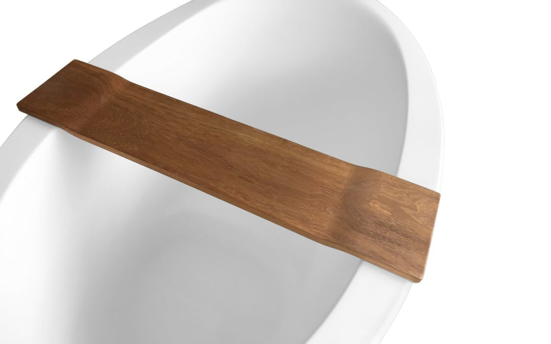 Tidal Waterproof Iroko Wood Bathtub Tray