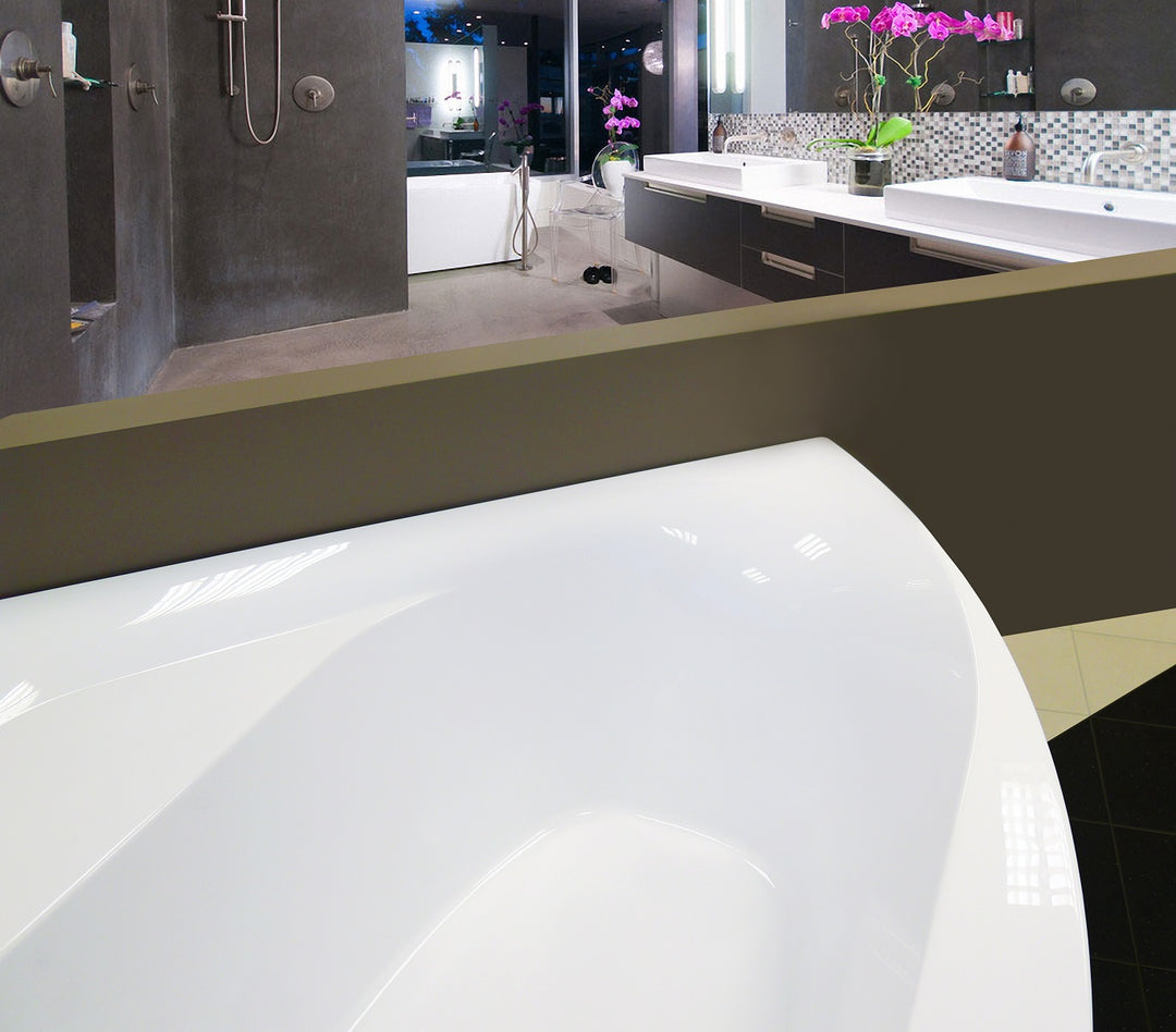 Olivia-B-Wht Acrylic Corner Bathtub