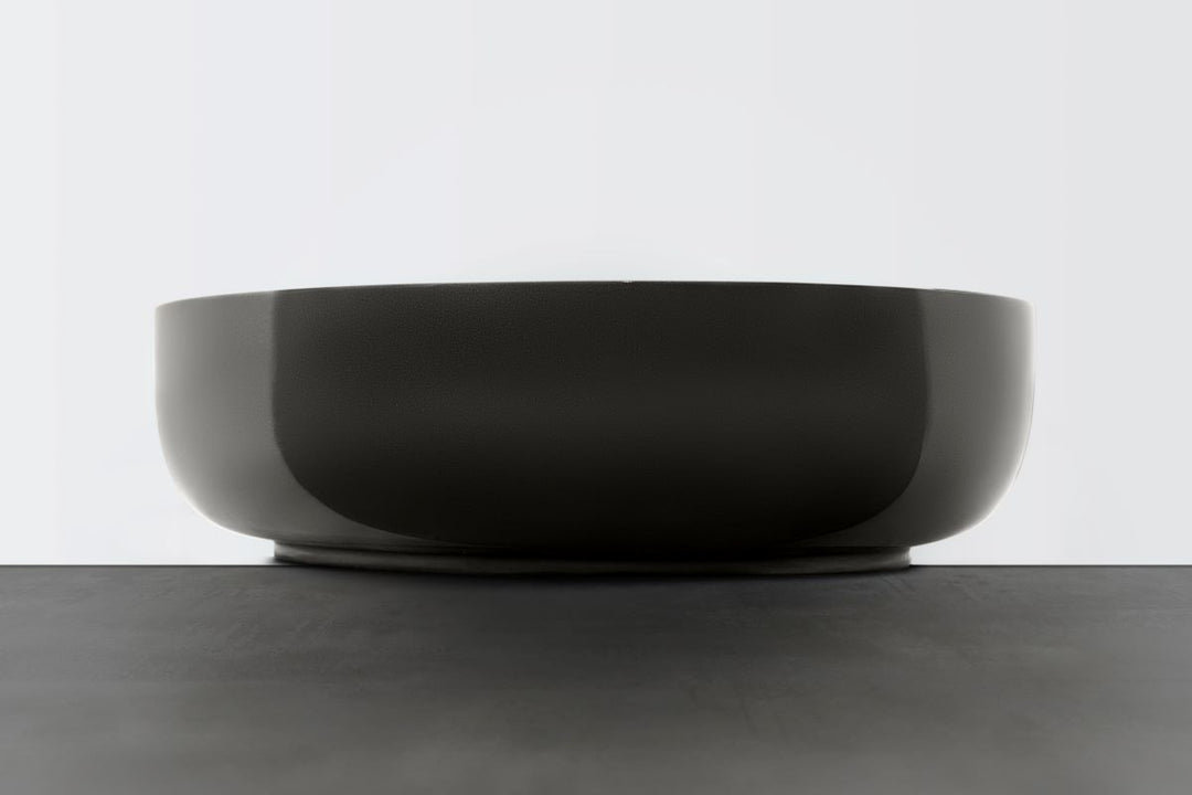Aurora Gunmetal-Wht Supergloss Oval St Vessel Sink