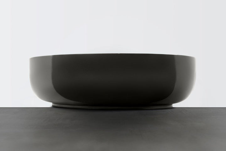 Aurora Gunmetal-Wht Supergloss Oval St Vessel Sink