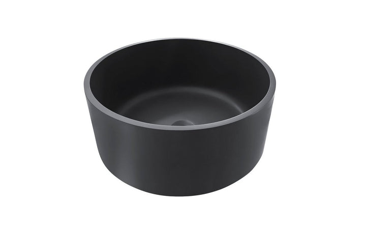 Solace-B Black Round Stone Vessel Sink