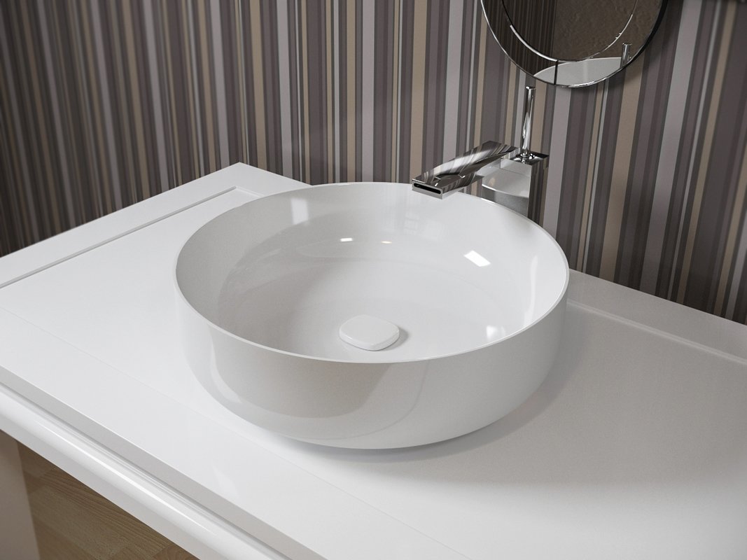 Metamorfosi White Round Vessel Sink