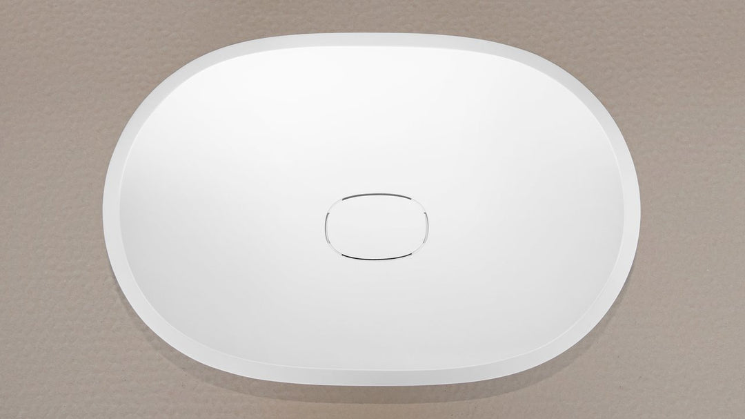 Karolina 2 White Oval Stone Vessel Sink