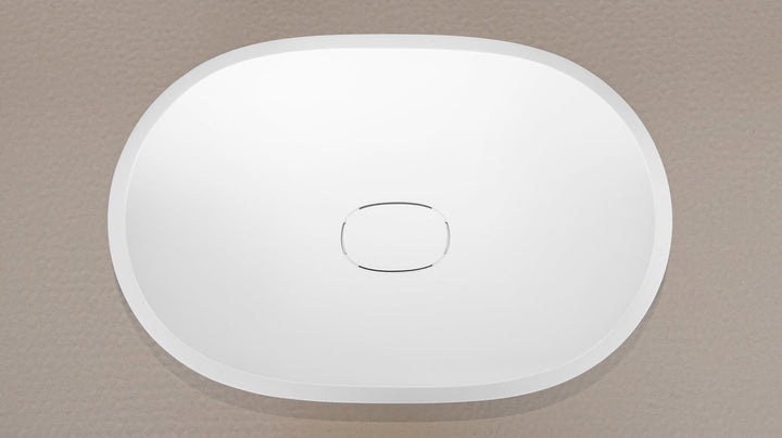 Karolina 2 White Oval Stone Vessel Sink