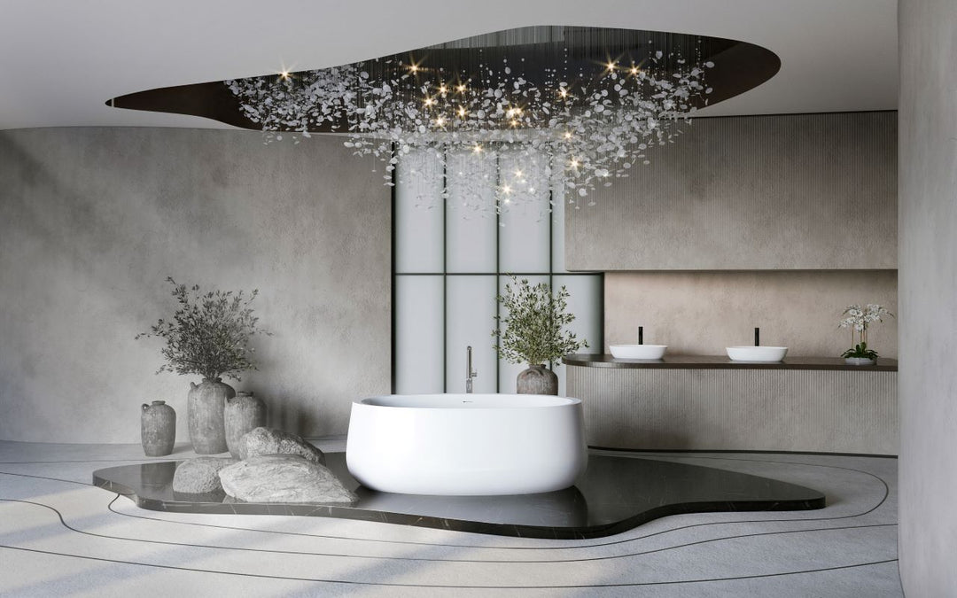 Leah Wht Freestanding Solid Surface Bathtub