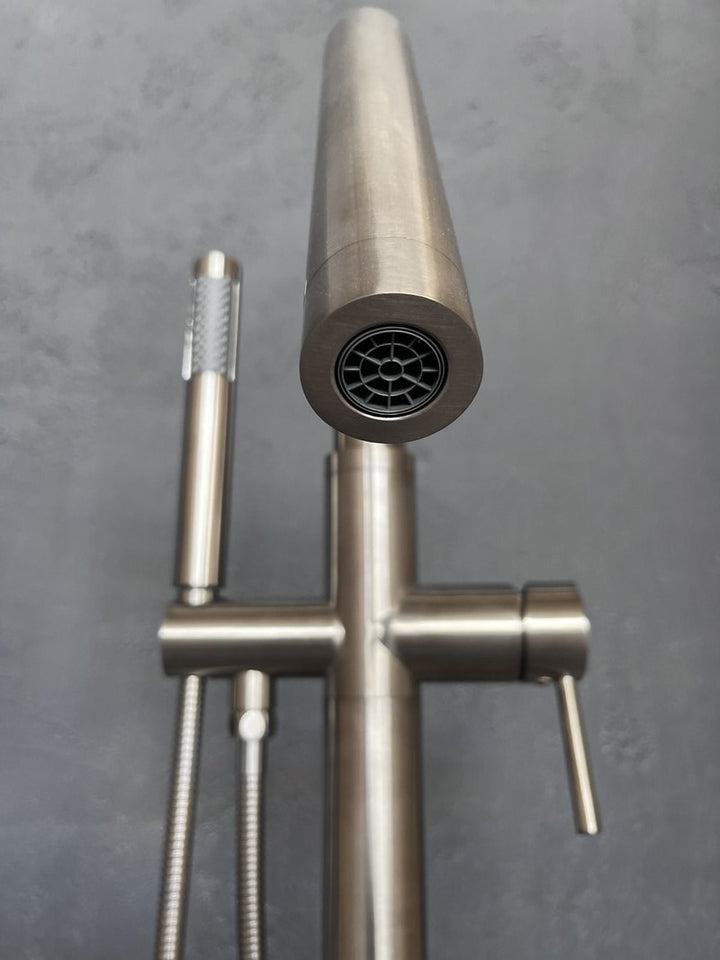 Colonna-120 Floor Mounted Tub Filler – BN