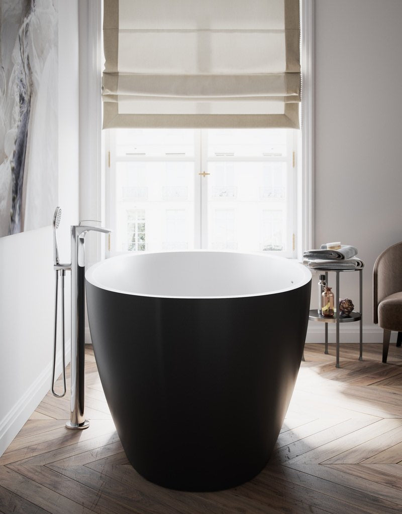 Sensuality Blck-Wht Stone Bathtub