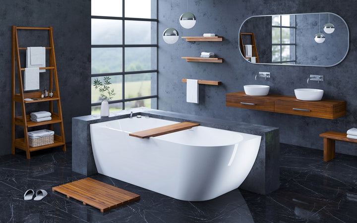 Universal Waterproof Bathroom Bench - Iroko