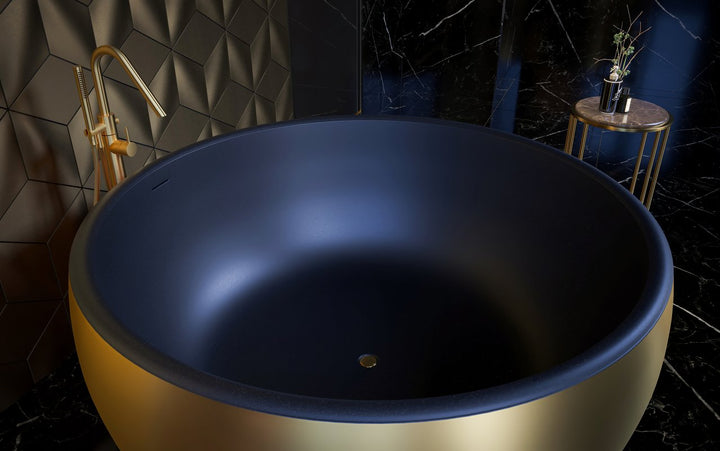 Aura Mini Victorian Gold-Black Stone Bathtub