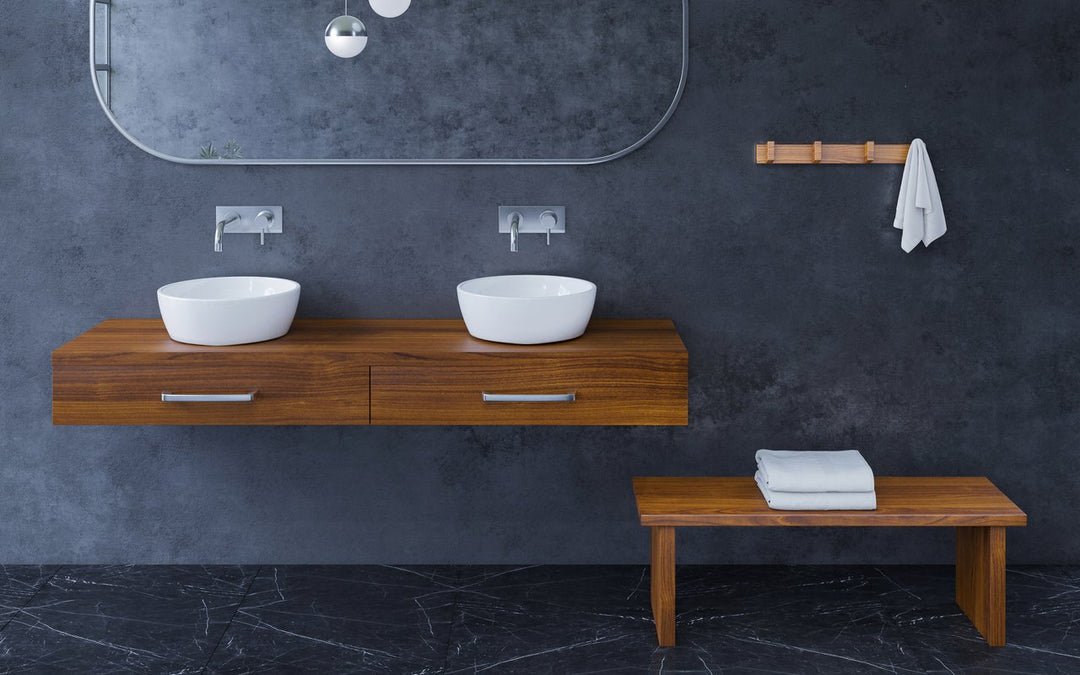 Universal Waterproof Bathroom Bench - Iroko