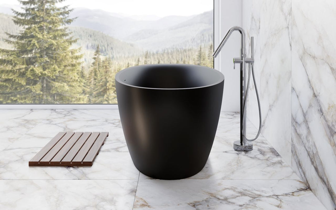Sensuality-Blck Stone Bathtub