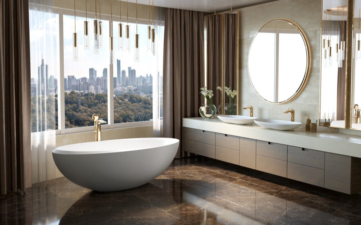 Illusion-Wht Stone Bathtub