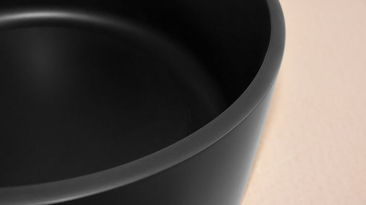 Solace-A Plus Black Round Stone Vessel Sink