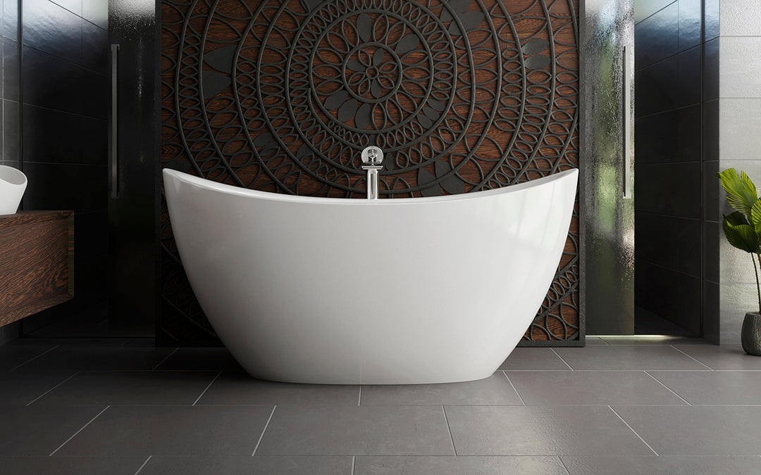 Lillian Mini-Wht Freestanding DurateX Bathtub Gloss