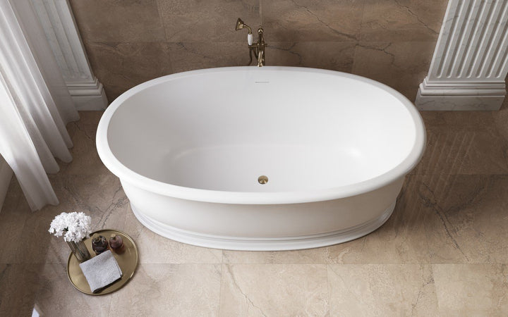 Aquatica Aphrodite-White Freestanding Solid Surface Bathtub