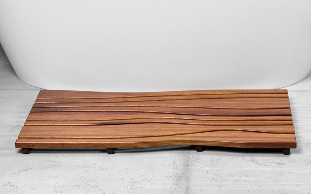 Onde Waterproof Iroko Wood Floor Mat