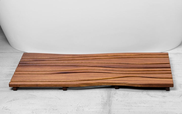 Onde Waterproof Iroko Wood Floor Mat