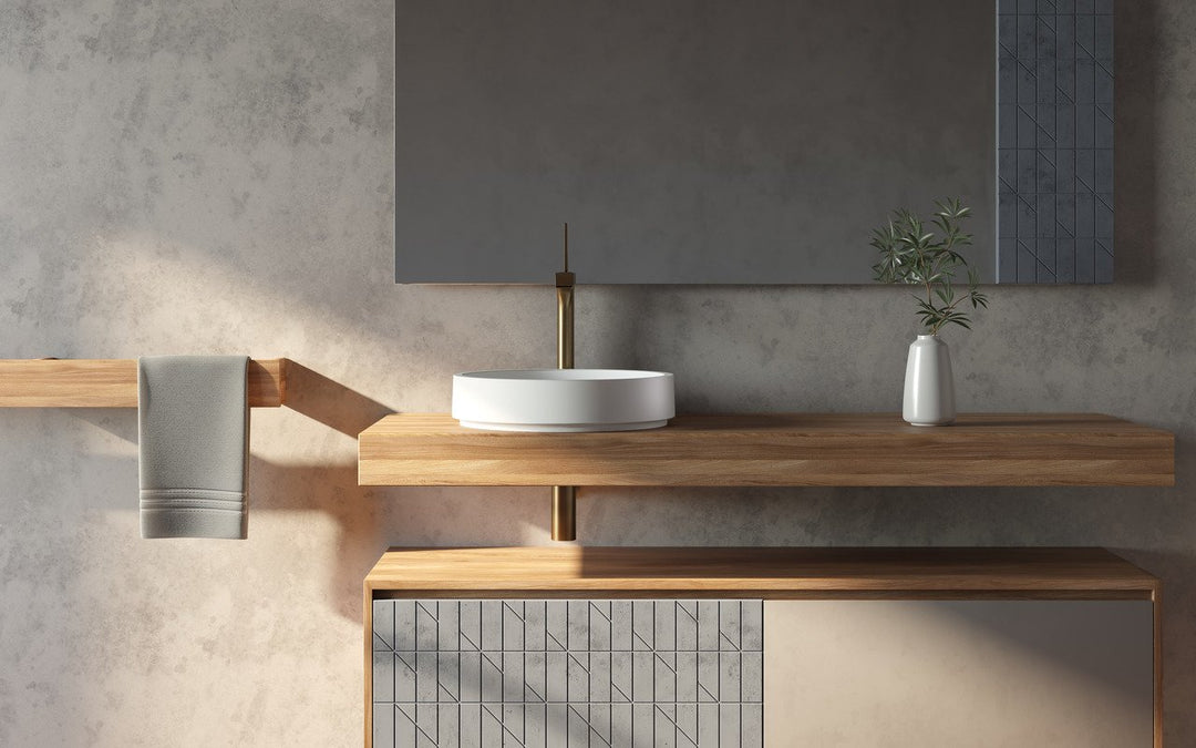 Solace-A Plus White Round Stone Vessel Sink