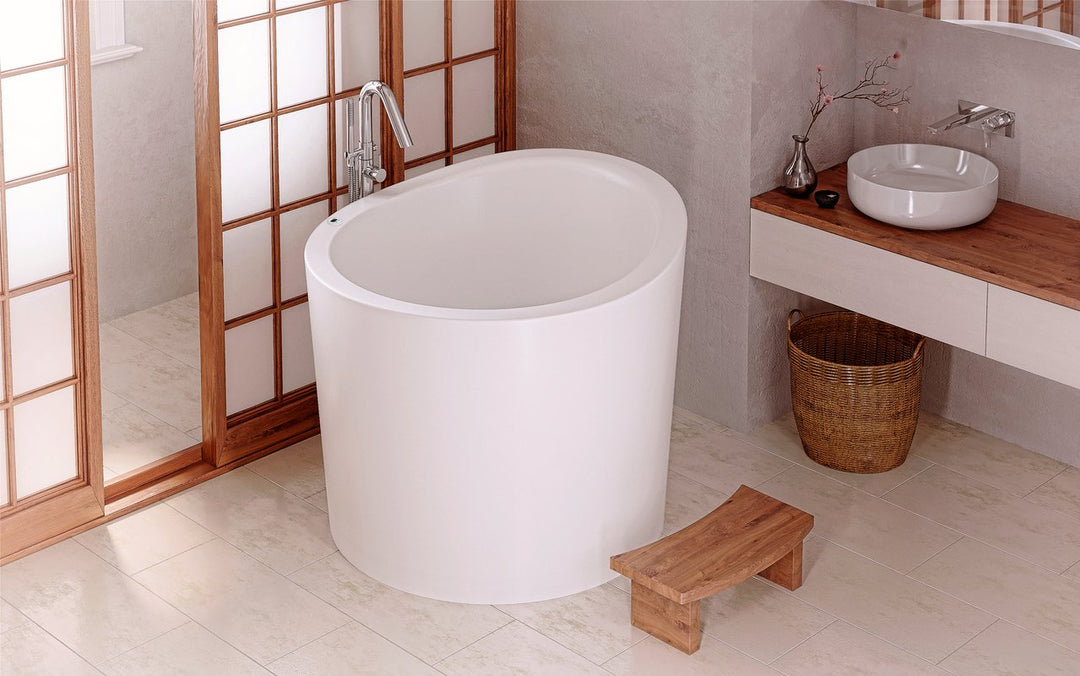 True Ofuro Mini-Wht Tranquility Freestanding Tub