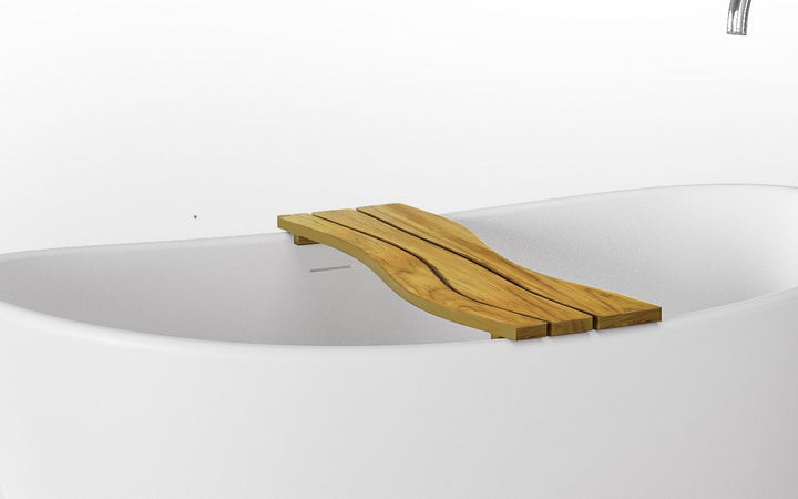 Onde-S Waterproof Teak Bathtub Tray