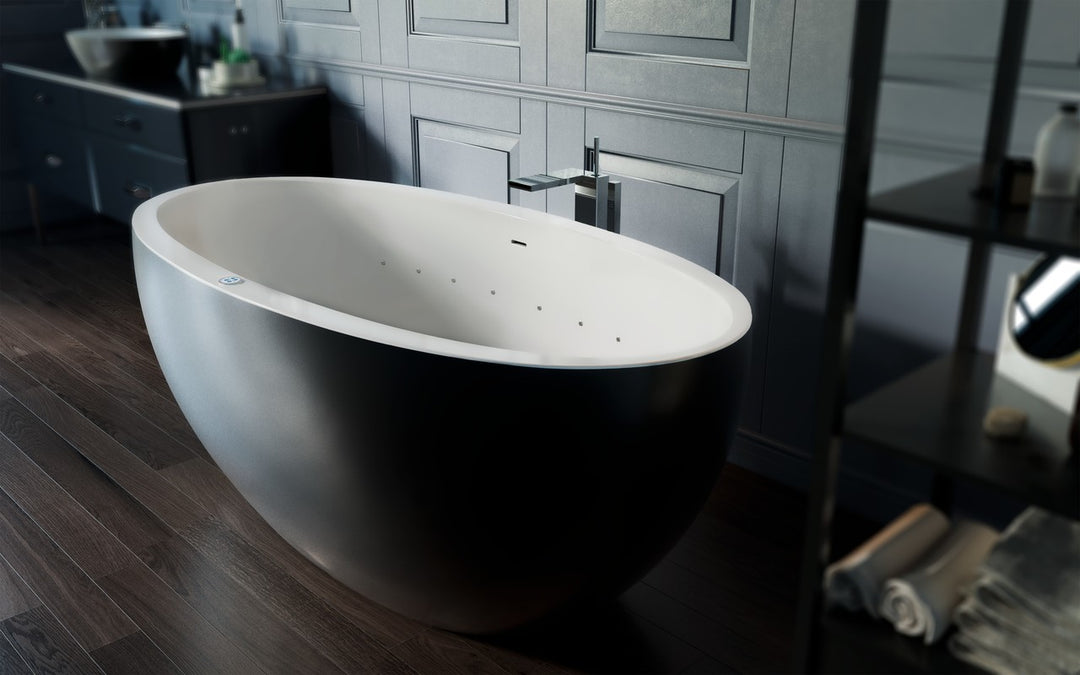 Sensuality-Mini-F-Blck-Wht Relax Stone Bathtub