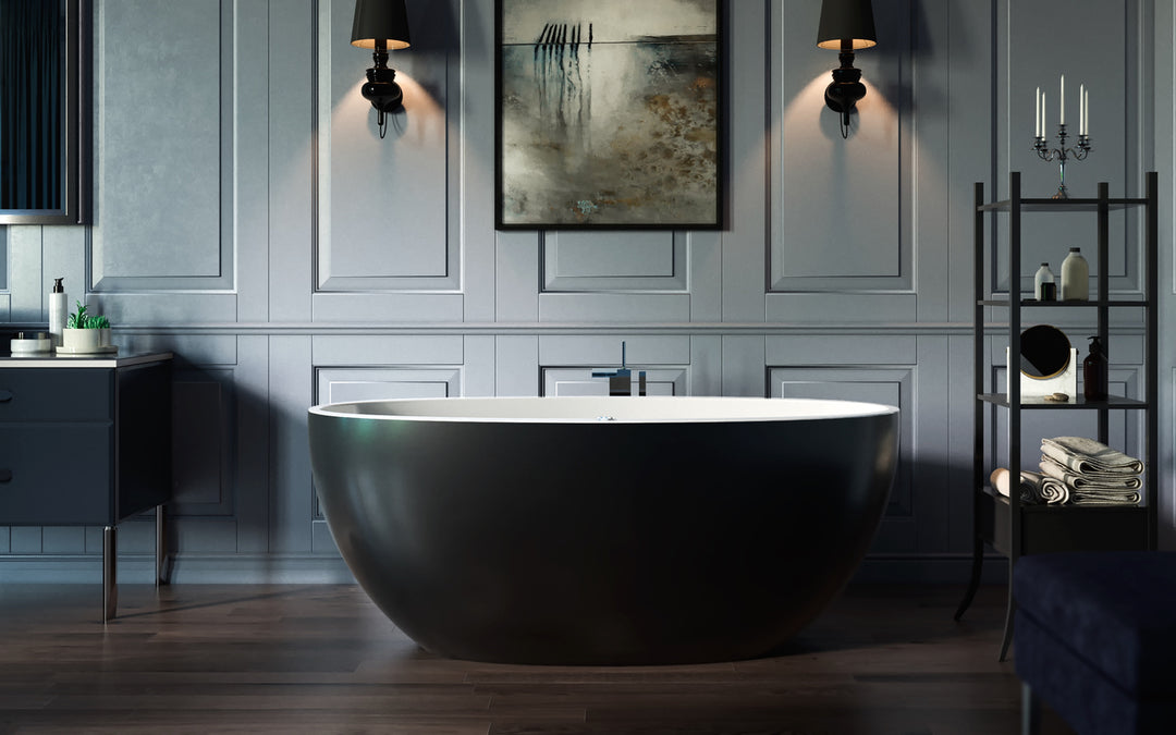 Sensuality-Mini-F-Blck-Wht Relax Stone Bathtub