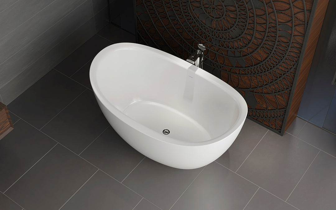 Lillian Mini-Wht Freestanding DurateX Bathtub Gloss