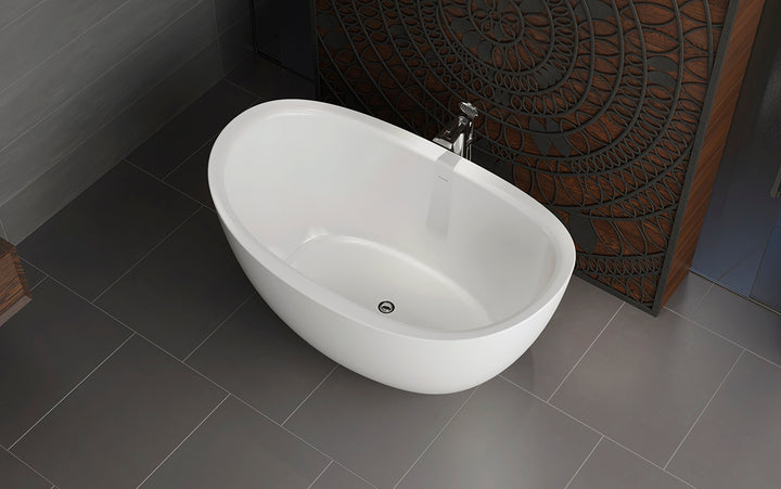 Lillian Mini-Wht Freestanding DurateX Bathtub Gloss