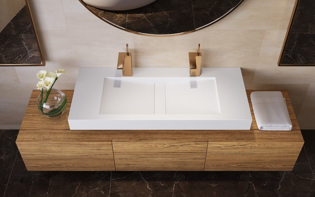 Millennium-120 White Stone Sink