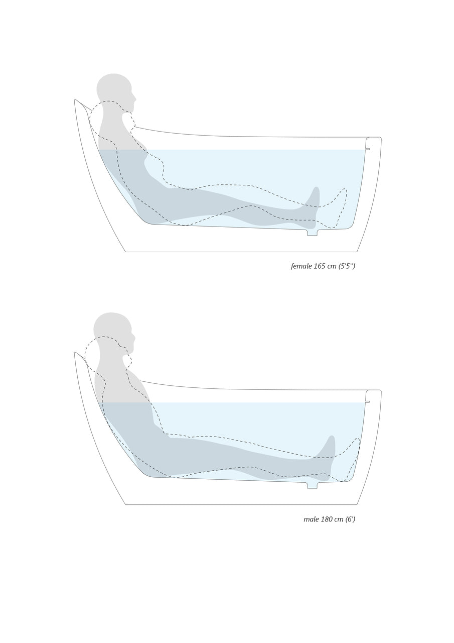 Emmanuelle 2 Black Freestanding AquateX Bathtub