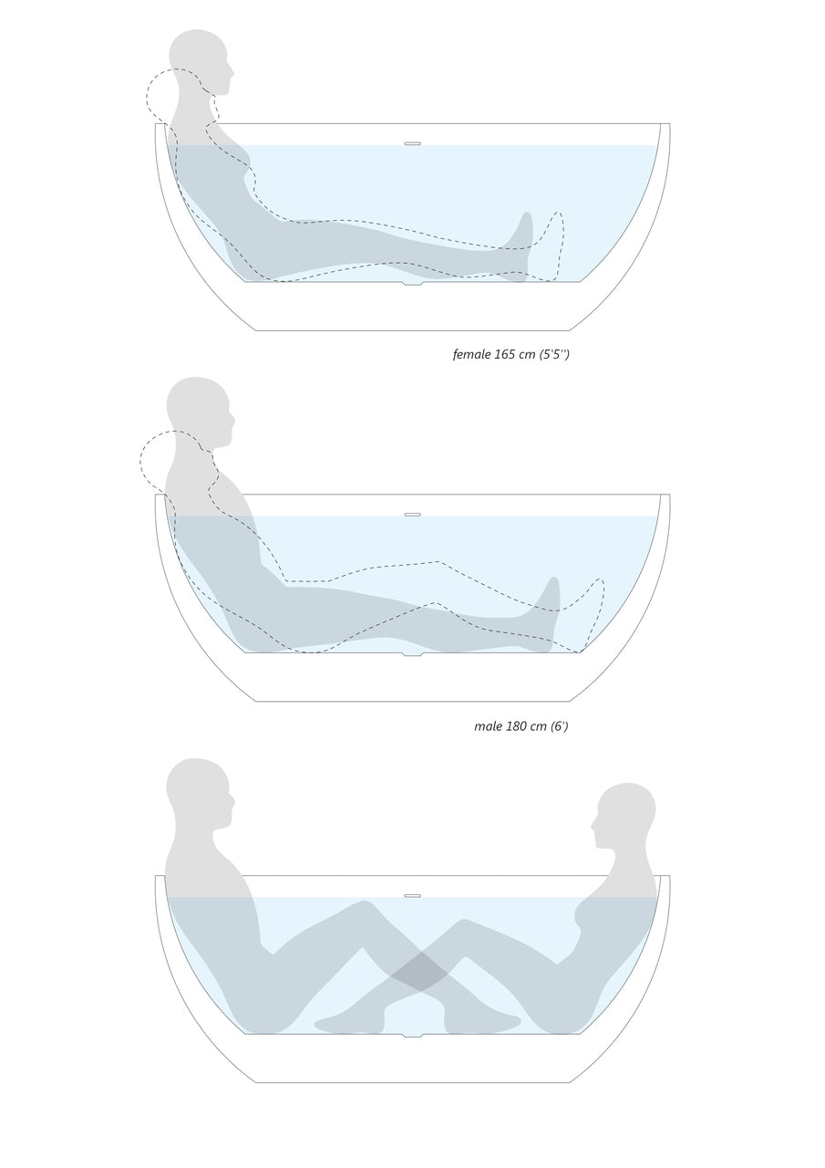 Sensuality-Mini-F-Blck-Wht Relax Stone Bathtub