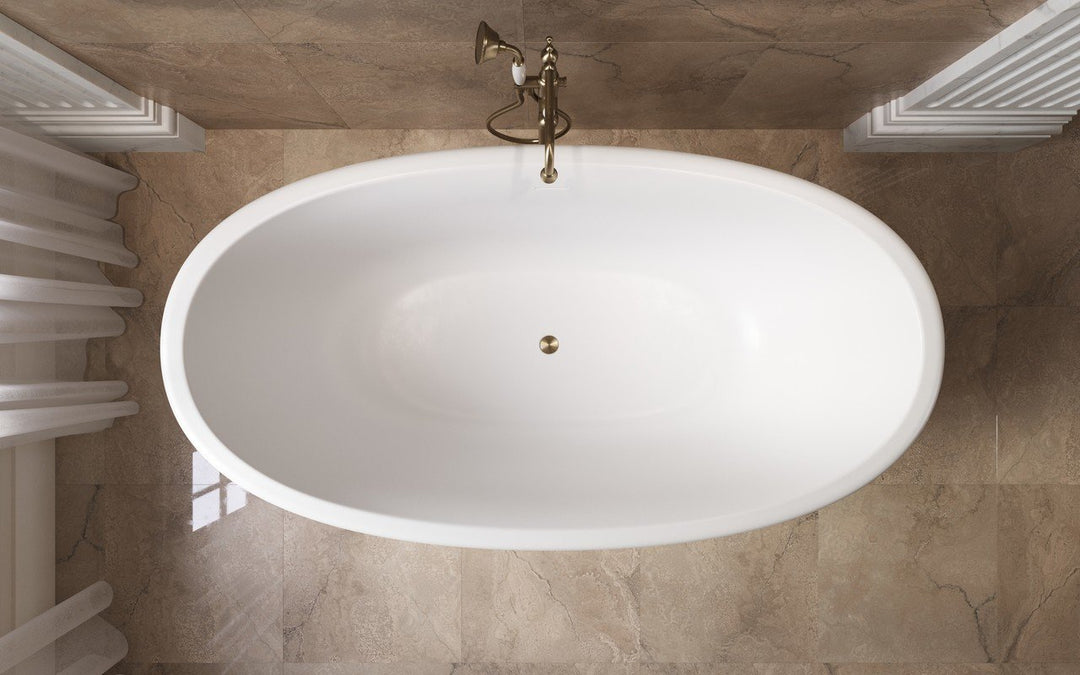 Aquatica Aphrodite-White Freestanding Solid Surface Bathtub