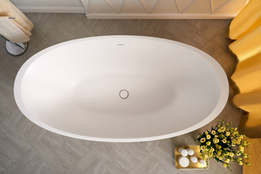 Sensuality-Wht Stone Bathtub