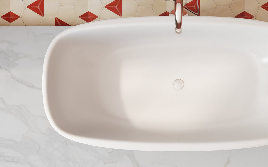 Aquatica Coletta Oxide Red-White Freestanding Bathtub
