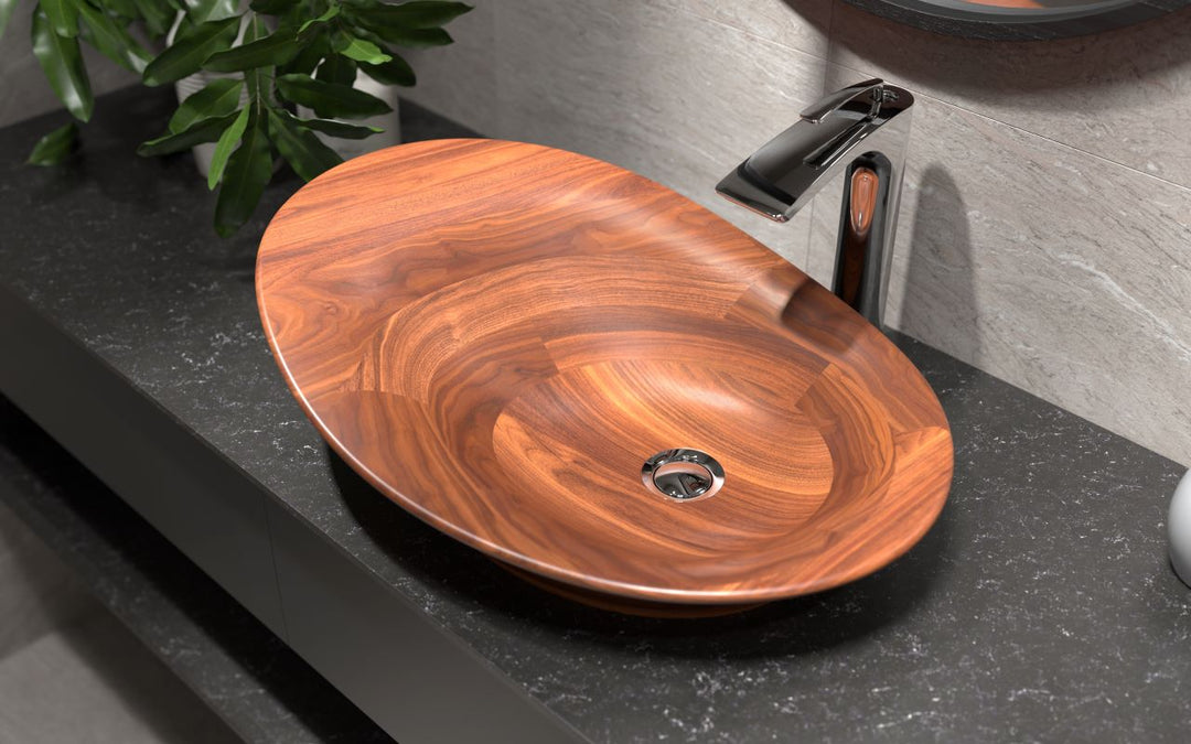 Nanomorph American Walnut Vessel Sink