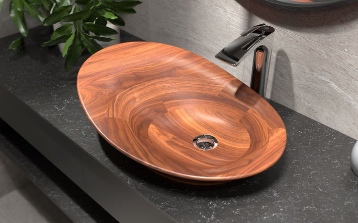 Nanomorph American Walnut Vessel Sink