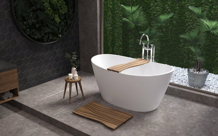 Luna Wht-Matte Stone Bathtub (PureScape 748)