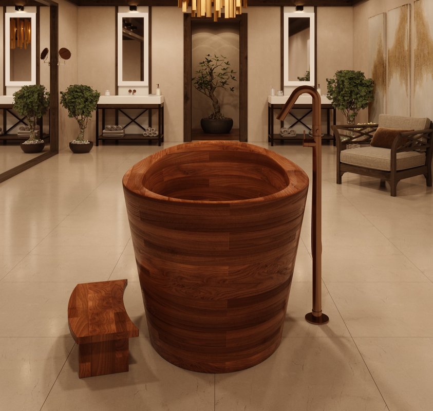 True Ofuro Wooden Bathtub