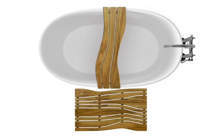 Onde-S Waterproof Teak Bathtub Tray