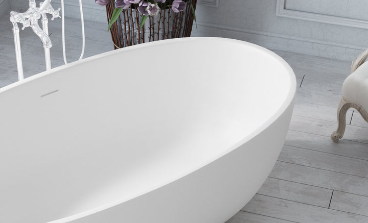 Aquatica Corelia-White Freestanding Solid Surface Bathtub